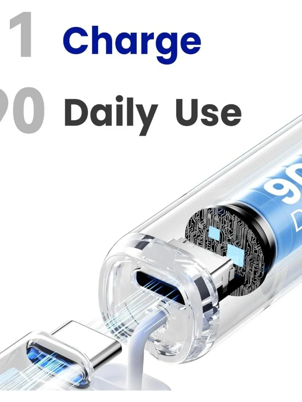 Sonic Travel Electric Toothbrush for Adults&Kids, Travel Case&2 Brush Heads, 1 C